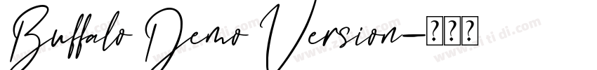 Buffalo Demo Version字体转换